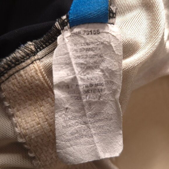 Maxine Black One-Piece Swimsuit 14 Polka Dot Trim Ruched Front Silver Buttons - Picture 6 of 6